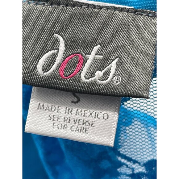 dots sleeveless shirt sheer collar polyester button down lace blue small READ - Picture 5 of 11